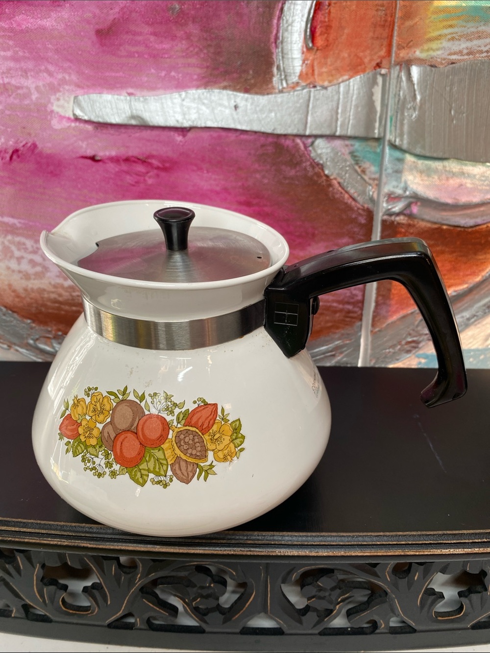 🍇 Beautiful “Spice of Life”  Teapot by Corning Ware